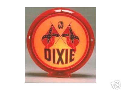 DIXIE GAS PUMP GLOBE SIGN D 13.5