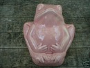 PINK PORCELAIN FROG WALL POCKET