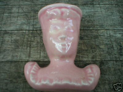 PINK McCOY LADY WALL POCKET GLASS COLLECTIBLE