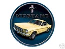 MUSTANG ROUND METAL SIGN