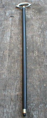 WALKING STICK NICKEL - PLATED HANDLE CANE