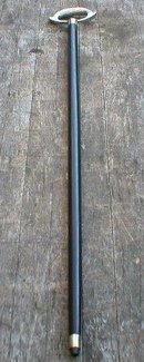 WALKING STICK NICKEL - PLATED HANDLE CANE