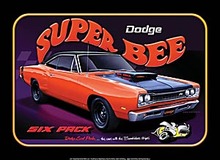 DODGE SUPER BEE TIN SIGN METAL BAR SIGNS