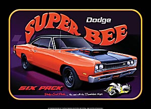 DODGE SUPER BEE TIN SIGN METAL BAR SIGNS