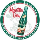 Mountain Dew Hillbilly Round Metal Sign