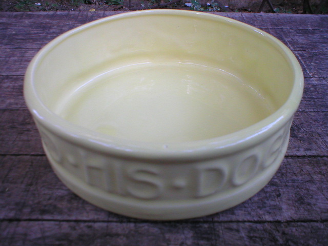 Yellow Porcelain McCoy Dog Dish