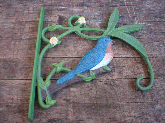 Cast Iron Bluebird Plant Holder