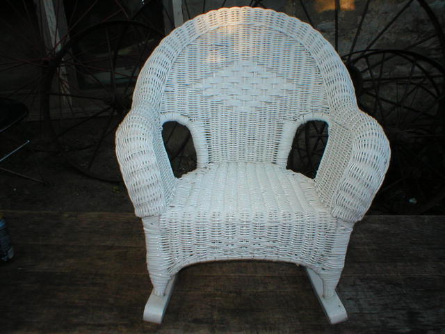 CHILD'S WICKER ROCKER