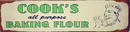 COOK'S BAKING FLOUR RETRO TIN SIGN