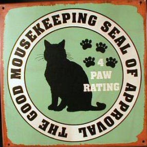 CATS SEAL OF APPROVAL TIN METAL SIGN