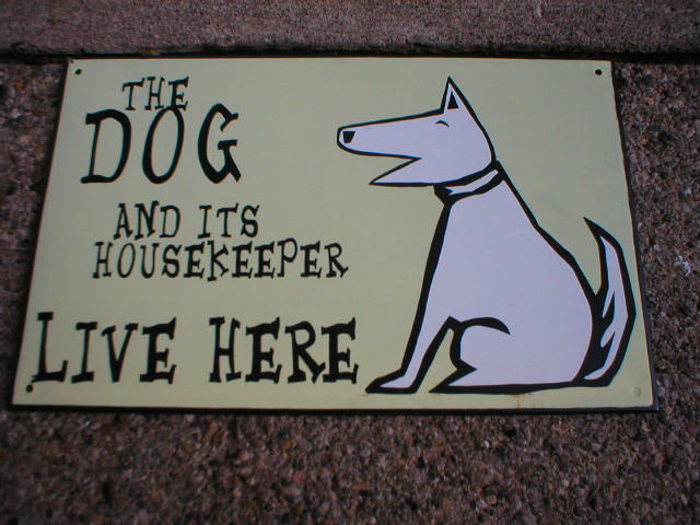 DOG & HOUSEKEEPER TIN SIGN METAL CAFE HOME BAR SIGNS D