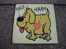 WARM-HEARTED DOG TIN SIGN METAL CAFE HOME BAR SIGNS D