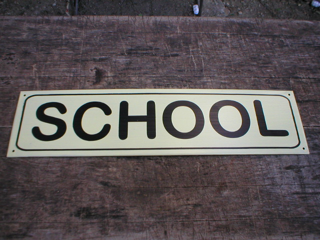 SCHOOL TIN SIGN METAL HOME CAFE BAR LOGO STREET SIGNS