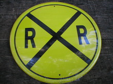 RAILROAD TIN METAL SIGN