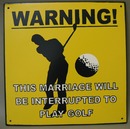GOLF MARRIAGE TIN METAL SIGN
