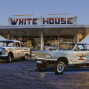 WHITE HOUSE BURGER DINER WIL E COYOTE DRAG CAR GASSER