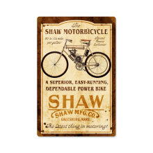 SHAW MOTORBIKE HEAVY METAL SIGN