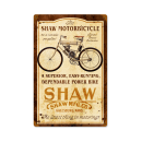 SHAW MOTORBIKE HEAVY METAL SIGN