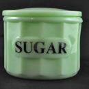 JADE JADITE JADEITE SUGAR CONTAINER GLASS LID