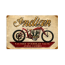 INDIAN HILLCLIMBER MOTORCYCLE HEAVY METAL SIGN