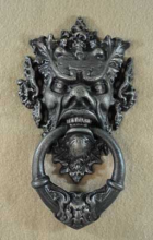 DEVIL DOORKNOCKER WALL MOUNT CAST IRON UNIQUE