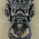 DEVIL DOORKNOCKER WALL MOUNT CAST IRON UNIQUE