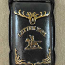 HORSE RIDER LETTER BOX WALL MOUNT CAST IRON NICE