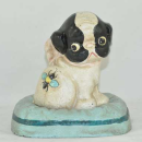 DOG WITH BEE BANK CAST IRON DECOR