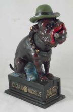 BULLDOG HAT MECHANICAL BANK CAST IRON