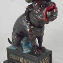 BULLDOG HAT MECHANICAL BANK CAST IRON
