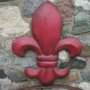 FLEUR DE LIS MOLDED METAL HOME DECOR SIGN