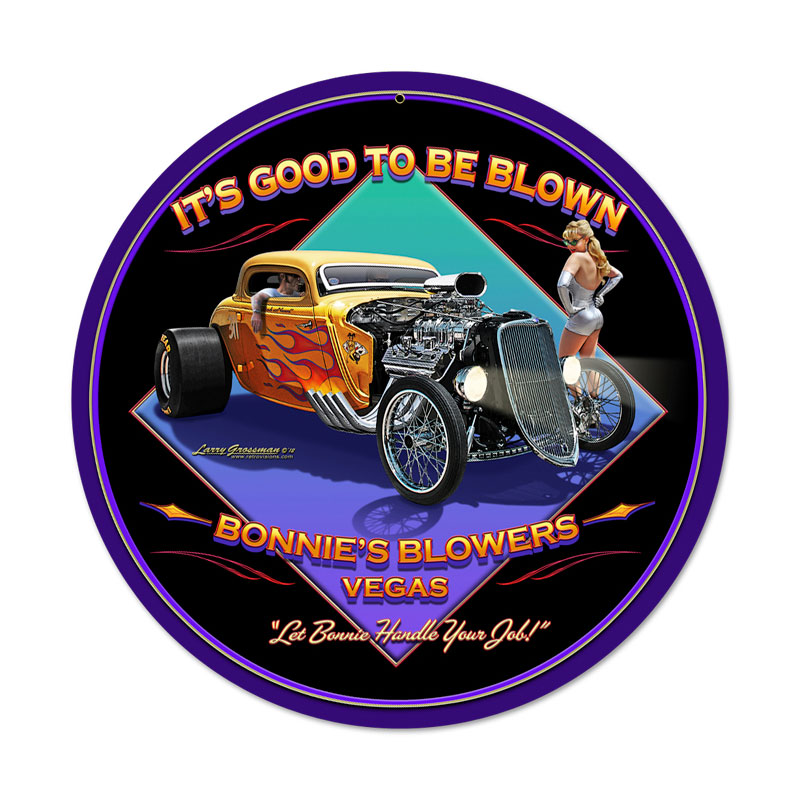 BONNIE'S BLOWERS HEAVY METAL SIGN