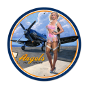 ANGELS CORSAIR AIRPLANE LARGE HEAVY METAL SIGN