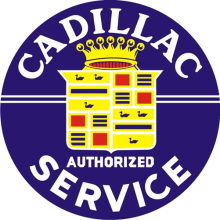 CADILLAC SERVICE SIGN HEAVY METAL SIGN 42 INCH