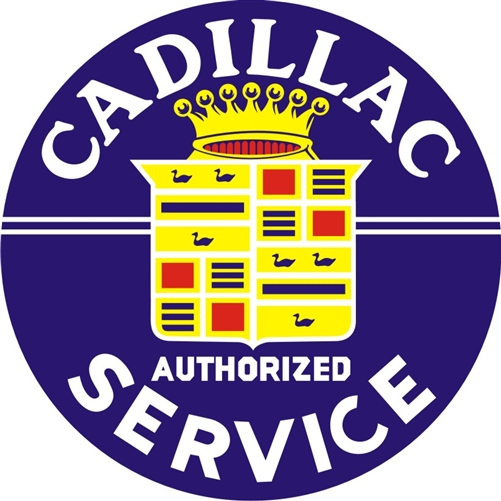 CADILLAC SERVICE SIGN HEAVY METAL SIGN 42 INCH