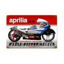APRILIA METAL SIGN WORLD RECORD HOLDER HOME GARAGE DECOR