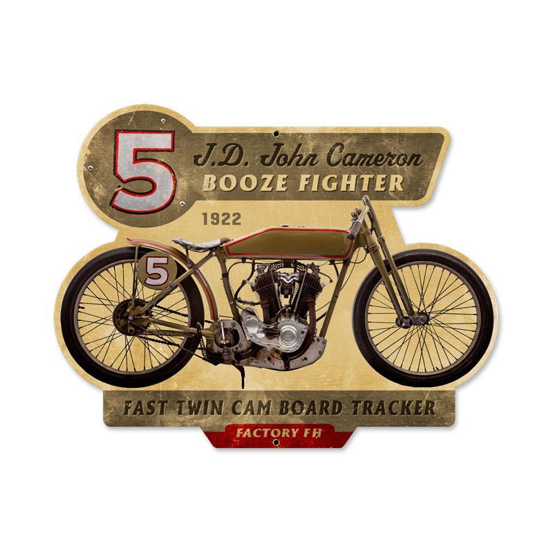 1922 BOOZE FIGHTER VINTAGE MOTORCYCLE METAL SIGN SHOP HOME DECOR