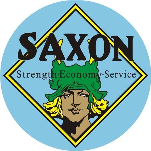 SAXON MOTORCARS HEAVY ROUND STEEL SIGN 25.5 INCH