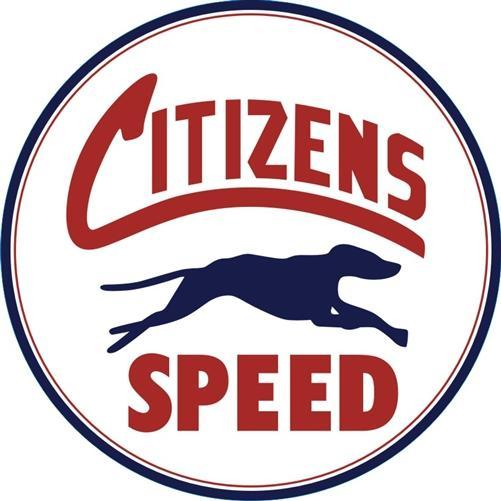 CITIZENS SPEED HEAVY ROUND STEEL SIGN 25.5 INCH