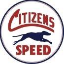 CITIZENS SPEED HEAVY ROUND STEEL SIGN 25.5 INCH