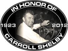 CARROLL SHELBY MEMORIAL OVAL STEEL SIGN MAN CAVE GARAGE SHOP DECOR
