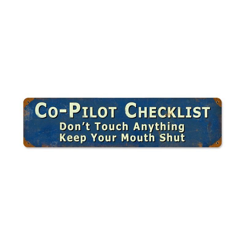 COPILOT METAL SIGN HOME SHOP GARAGE DECOR