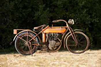 FLYING MERKEL MOTORCYCLE HEAVY METAL SIGN