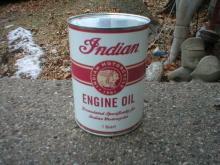 INDIAN MOTORCYCLE ENGINE OIL NEW CAN EMPTY