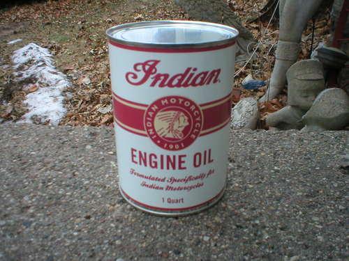 INDIAN MOTORCYCLE ENGINE OIL NEW CAN EMPTY