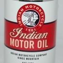 WHITE INDIAN MOTORCYCLE OIL CAN 32 FL. OZ. METAL