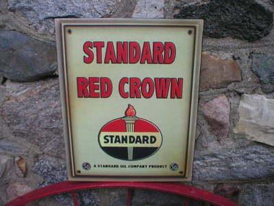 STANDARD RED CROWN RETRO METAL SIGN