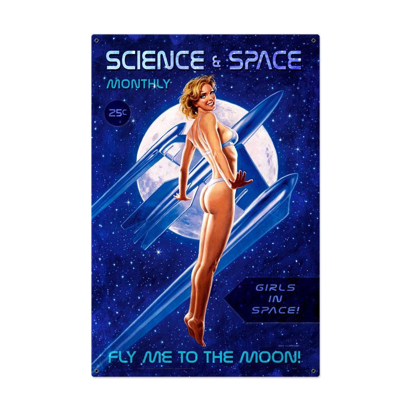 FLY ME TO MOON HEAVY METAL SIGN