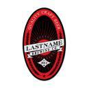 PERSONALIZED BREWING COMPANY YOUR LAST NAME OVAL METAL SIGN