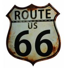 ROUTE US 66 LARGE HEAVY METAL SIGN